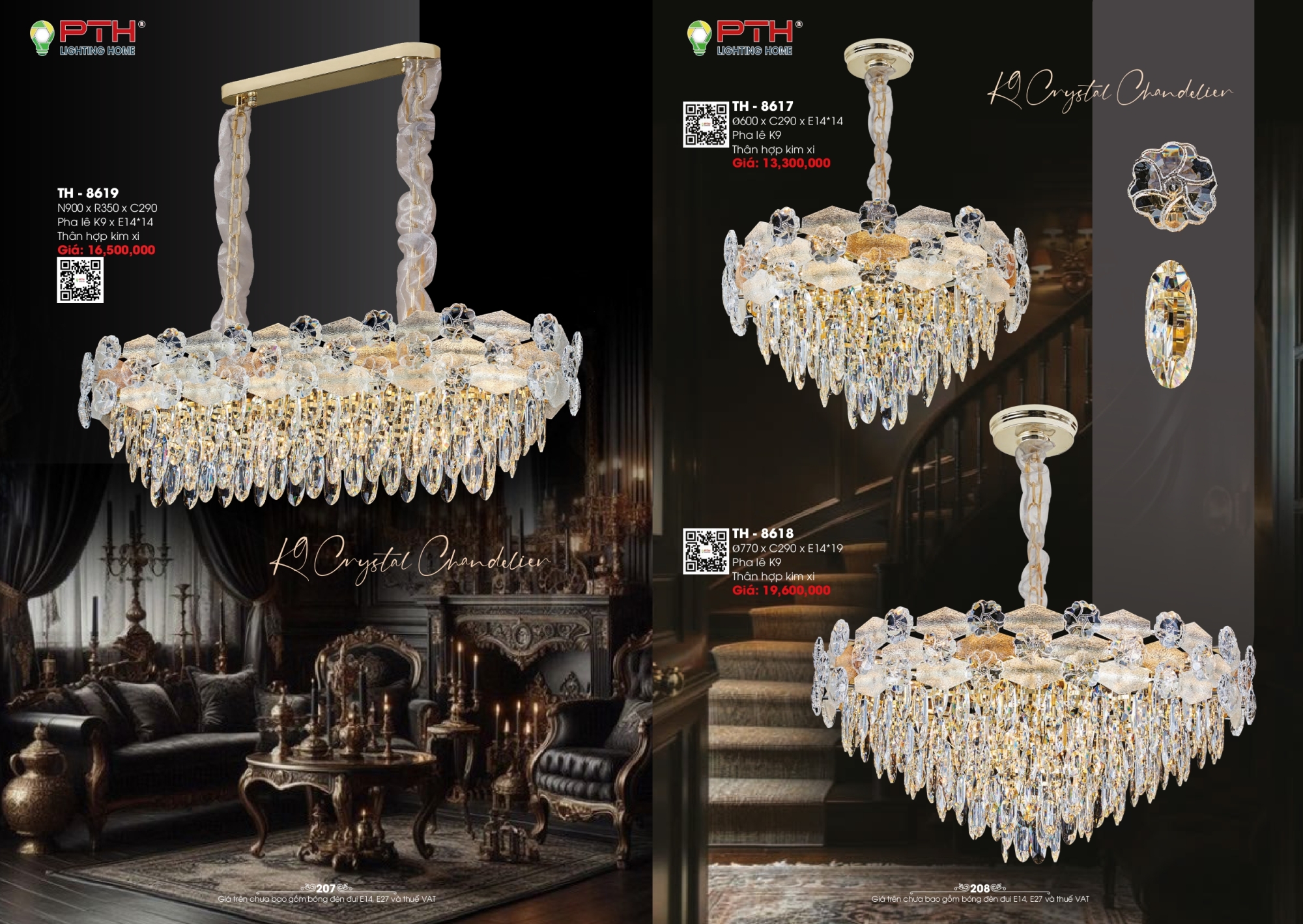 Bảng giá đèn trang trí PTH Lighting Home 2026